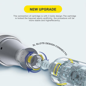 Ergonomic handle with non-slip grip for comfortable sessions