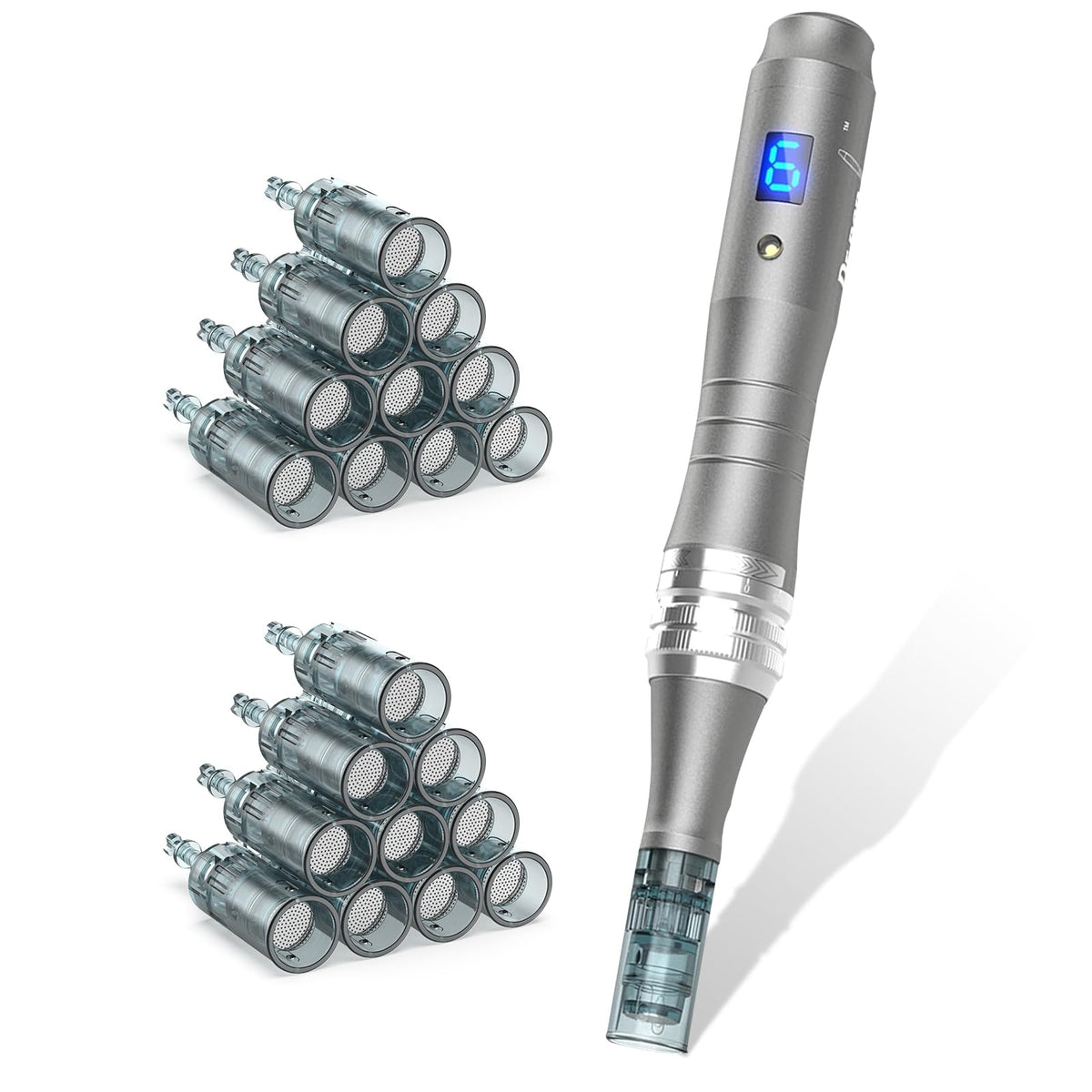 CLETINA Microneedling Derma Roller Pen front view for gentle at-home skin care