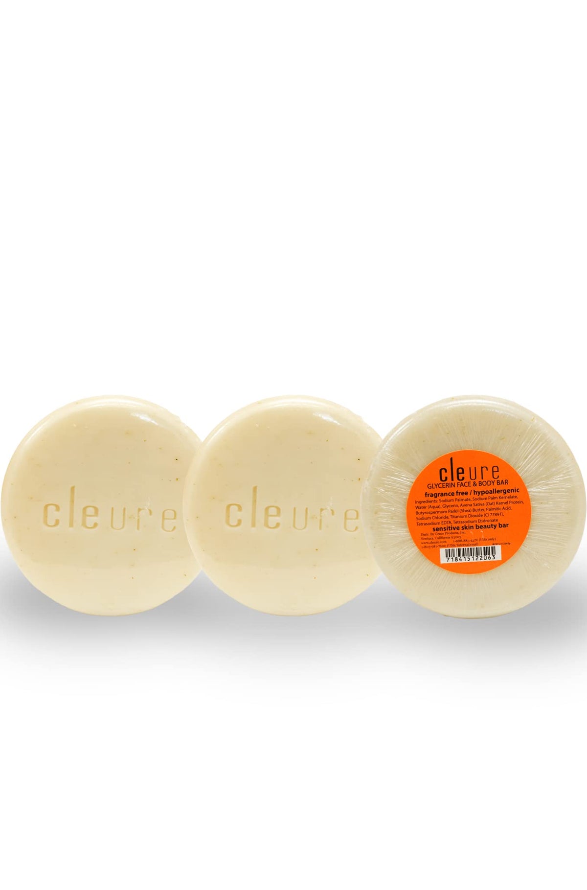 Eco-conscious packaging for Cleure Face and Body Bar and its ingredients