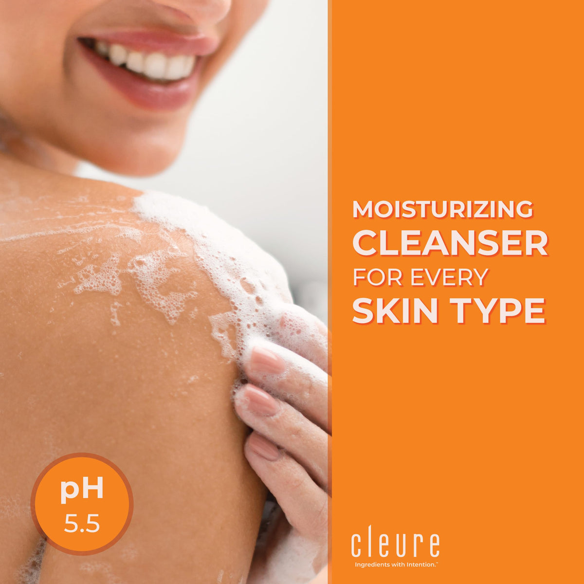 Cleure Face and Body Bar fragrance-free formula designed for sensitive skin