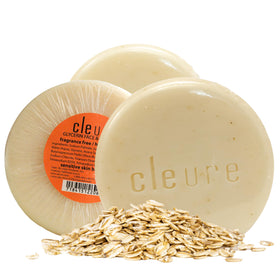 Cleure Face and Body Bar showing gentle cleanser for sensitive skin on face and body