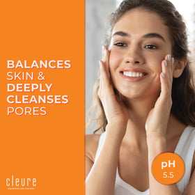 Cleure Gentle Face Cleanser label confirms fragrance-free formula for sensitive skin