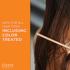 Cleure Hydrating Fragrance Free Conditioner application shot shows detangling