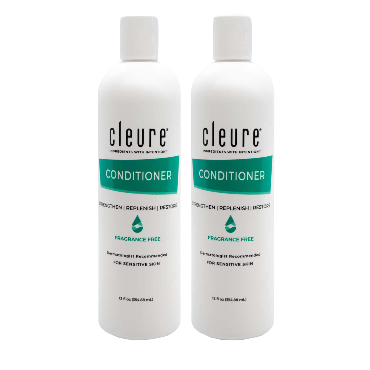 Cleure Hydrating Fragrance Free Conditioner bottle for fragrance-free hydration