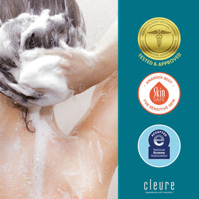 Family-friendly Cleure shampoo suitable for all hair types and sensitive skin.