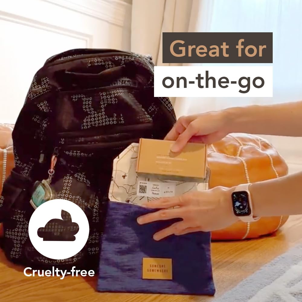 Clever Yoga Wave Eucalyptus travel conditioner bar travels light with you.