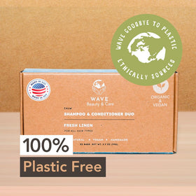 Clever Yoga Wave Fresh Linen recyclable packaging conveys sustainable materials.
