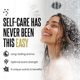 CLEVERFY Shower Steamer Peppermint releasing cooling, refreshing breeze.