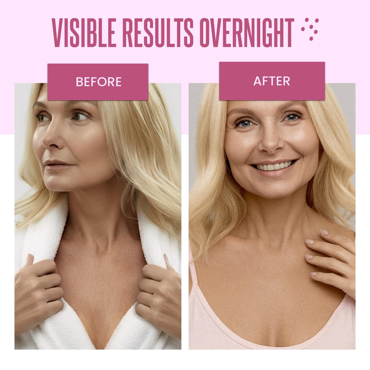 CLEVERFY T-shaped chest patches provide a secure fit around the décolleté.