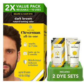 Cleverman 2X color kit for hair and beard provides extended coverage