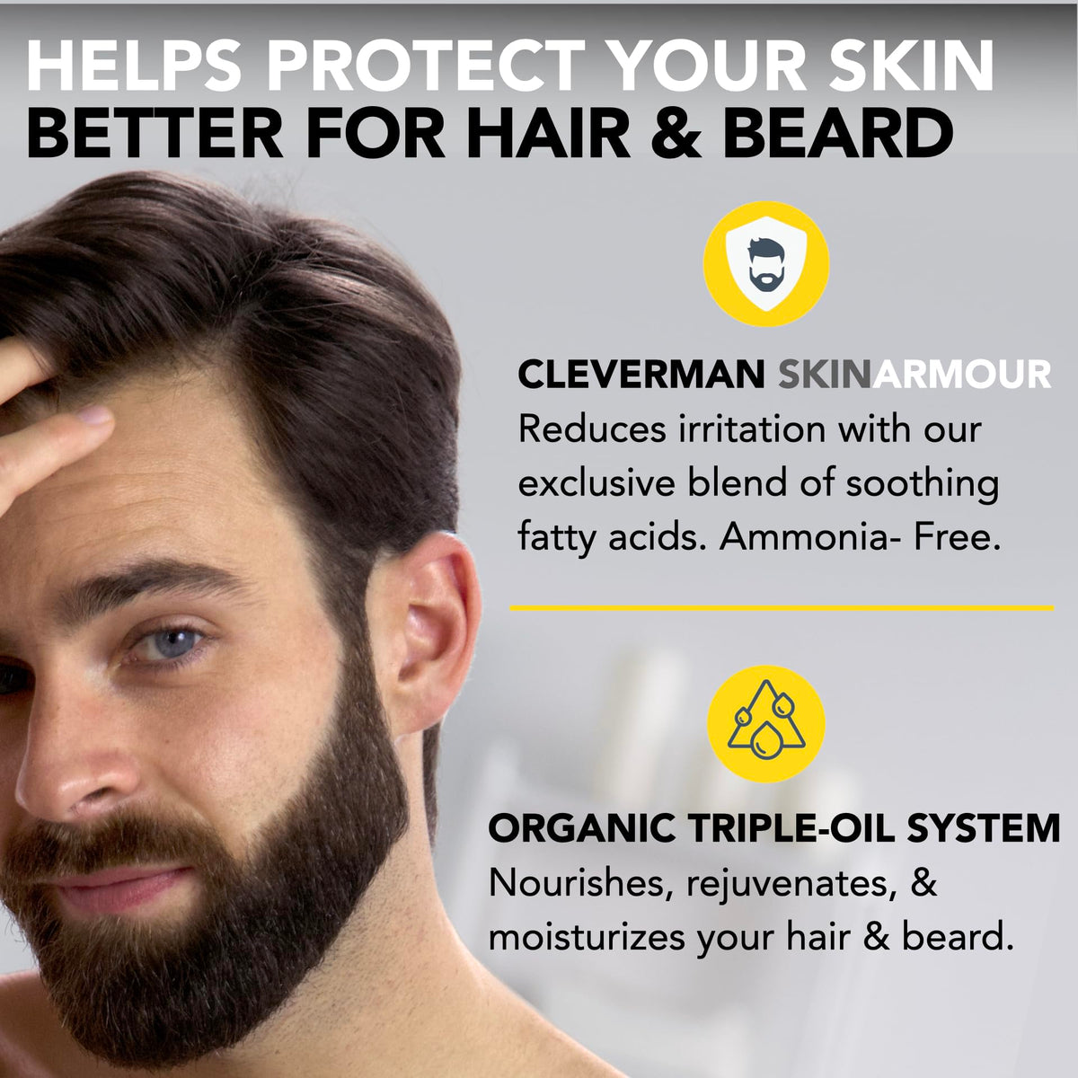 Cleverman Dark Blond 7.01 SkinArmour shield visual for skin protection