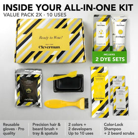 Cleverman four-step application guide for simple at-home coloring