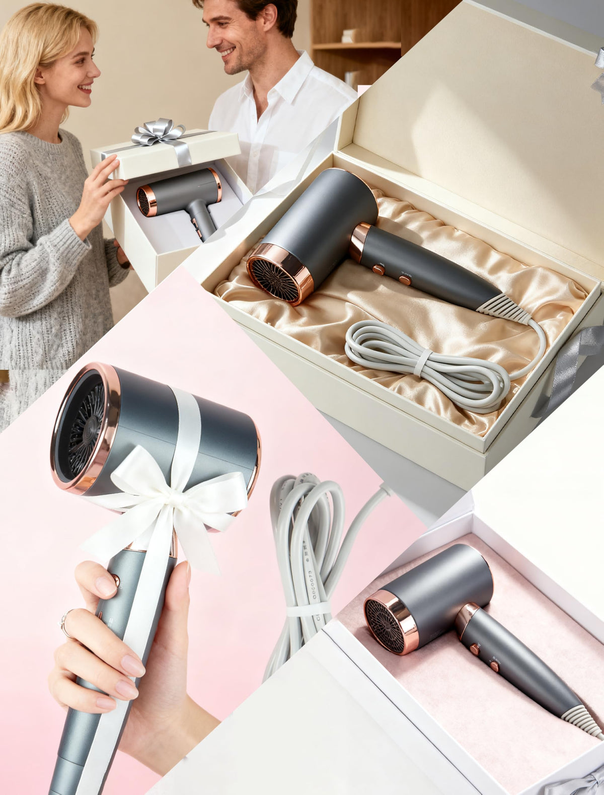 CLGTTBF Lonic hair dryer is compact and lightweight for travel.