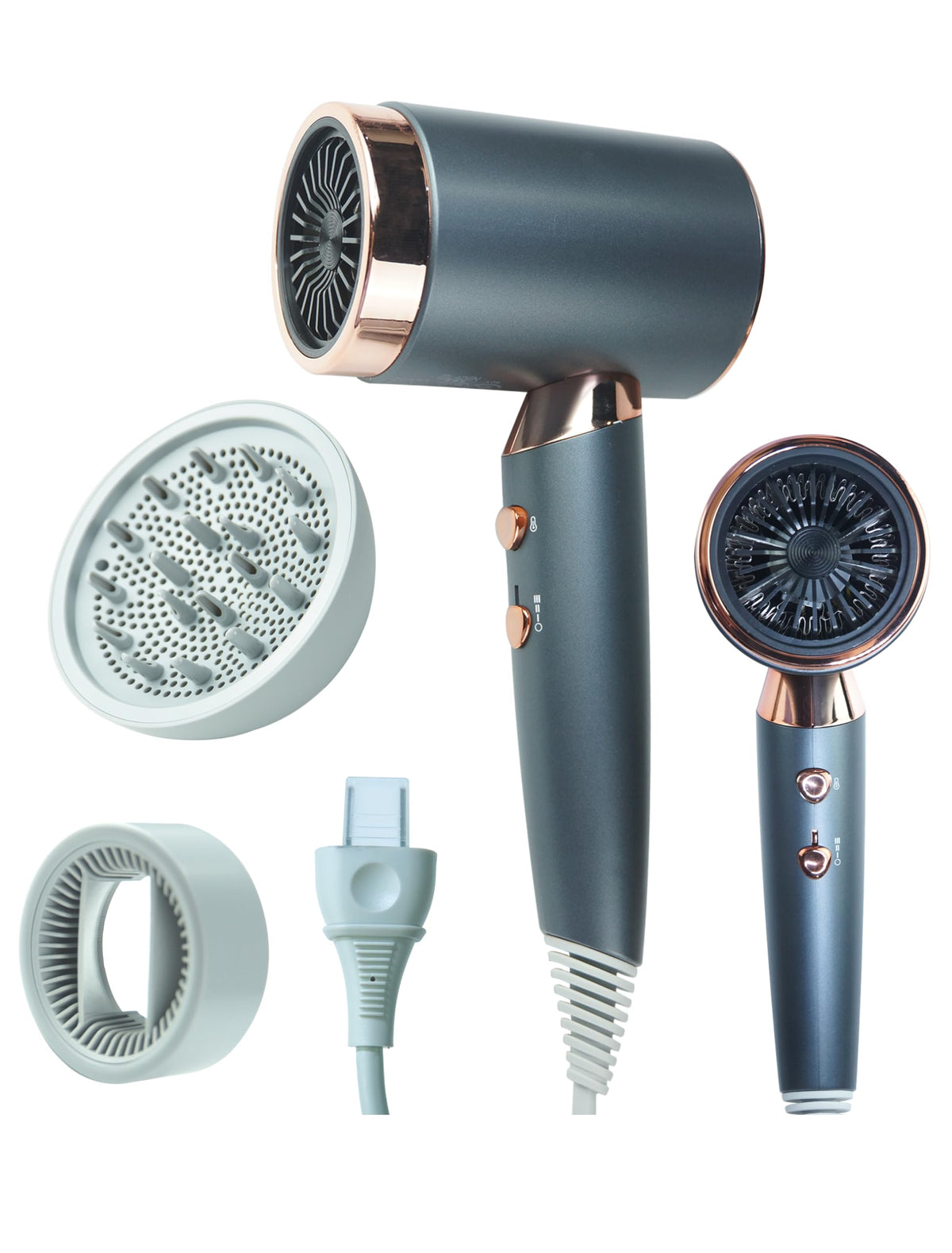 CLGTTBF Lonic hair dryer front view for fast home drying.