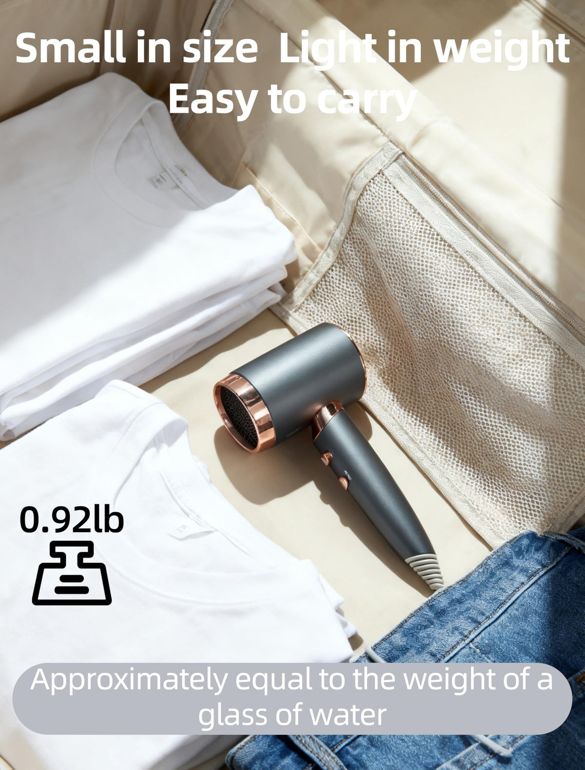 CLGTTBF Lonic hair dryer operates quietly for calmer mornings.