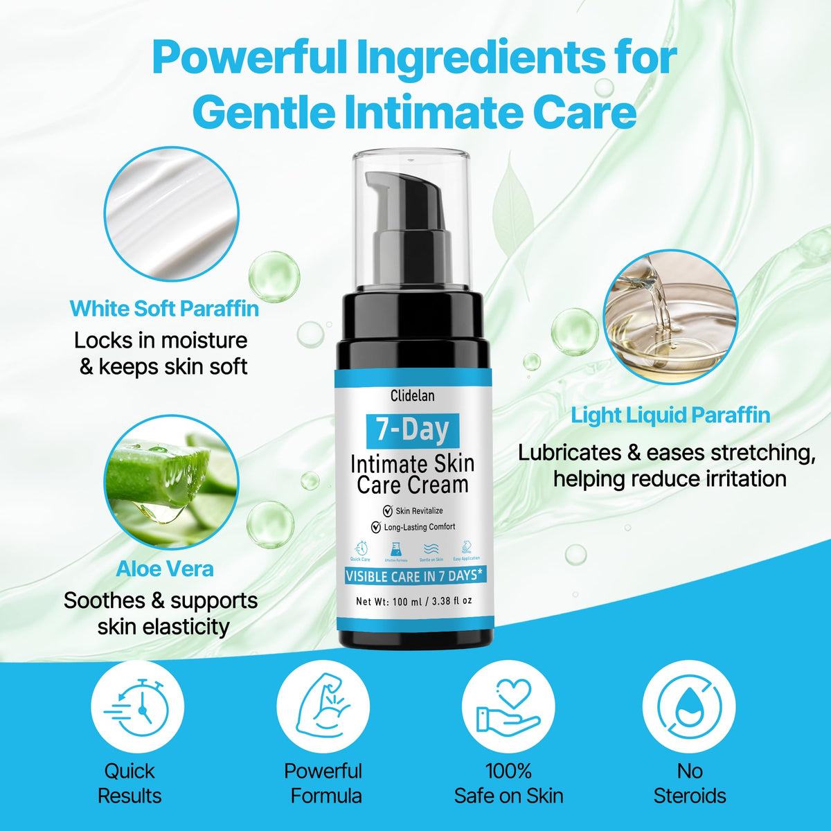 Clidelan foreskin care cream ingredients aloe vera provide soothing moisture