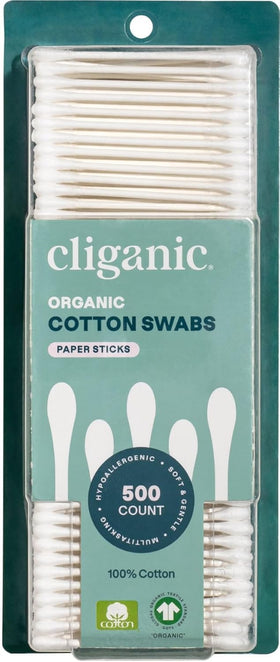 Cliganic electronics cleaning swabs shown on keyboard, suitable for dust removal around devices.