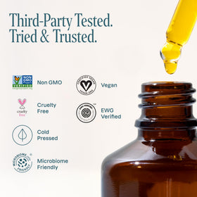 Cliganic Jojoba Oil on beard, softens and conditions beard hairs