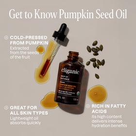 Cliganic Organic Pumpkin Seed Oil dropper application for precise dosing