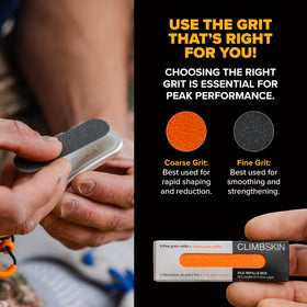 Climbskin Coarse Orange Refills target heavier calluses for faster smoothing.
