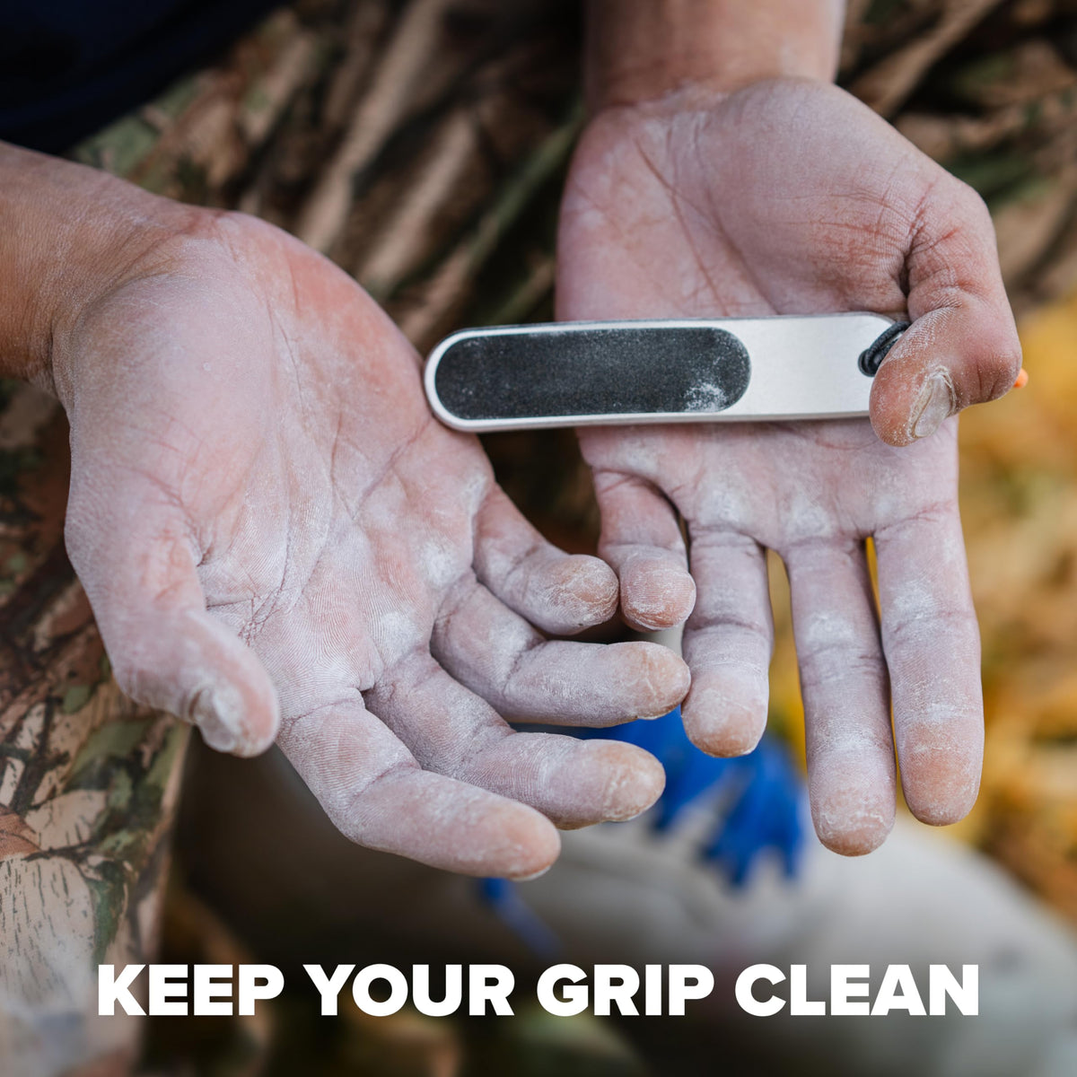 Climbskin On-the-Go Use fits snugly in a gym bag for easy access.