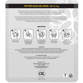 Clinical Resolution CRL Peptide Aqua Gel Mask cooling gel effect on skin redness