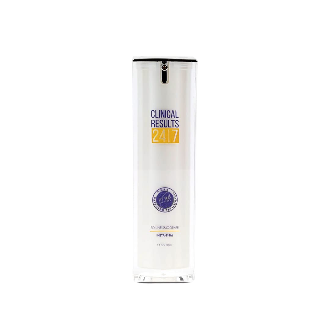 Clinical Results 24|7 Insta-Firm bottle close-up highlighting fast-acting lifting promise