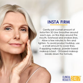 Clinical Results 24|7 Insta-Firm texture swatch: fast-absorbing daily-use formula