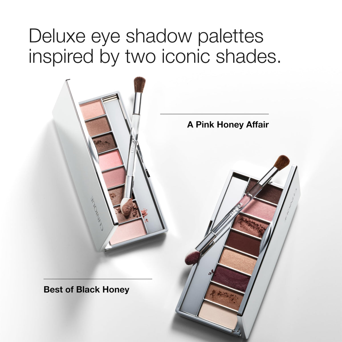 Clinique All About Shadow Black Honey-inspired shades for coordinated eye looks.