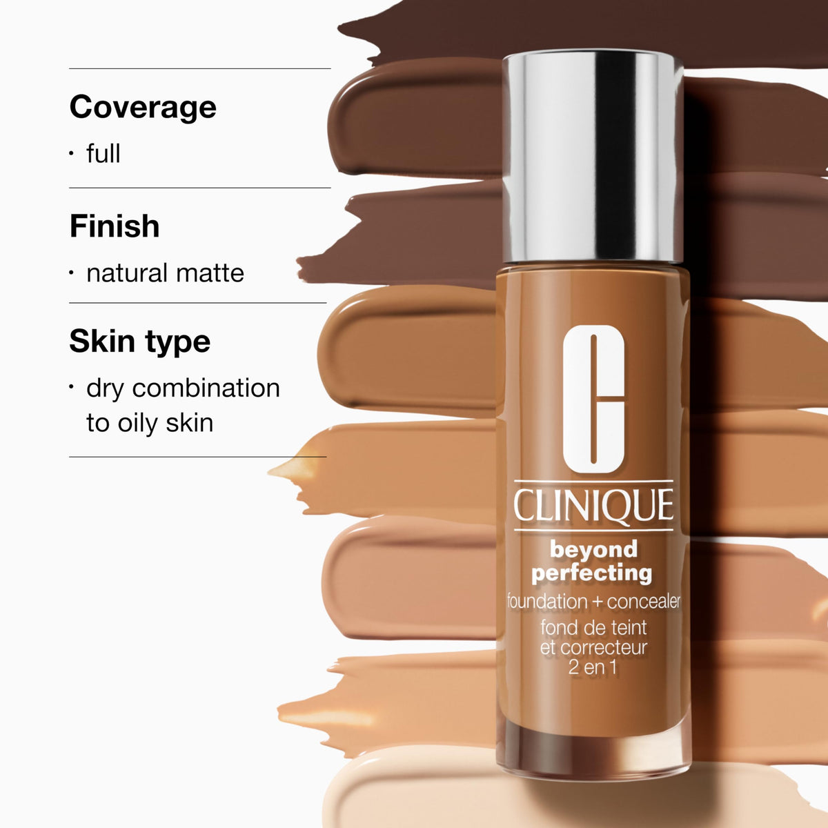 Clinique Beyond Perfecting close-up texture reveals creamy, blendable consistency.