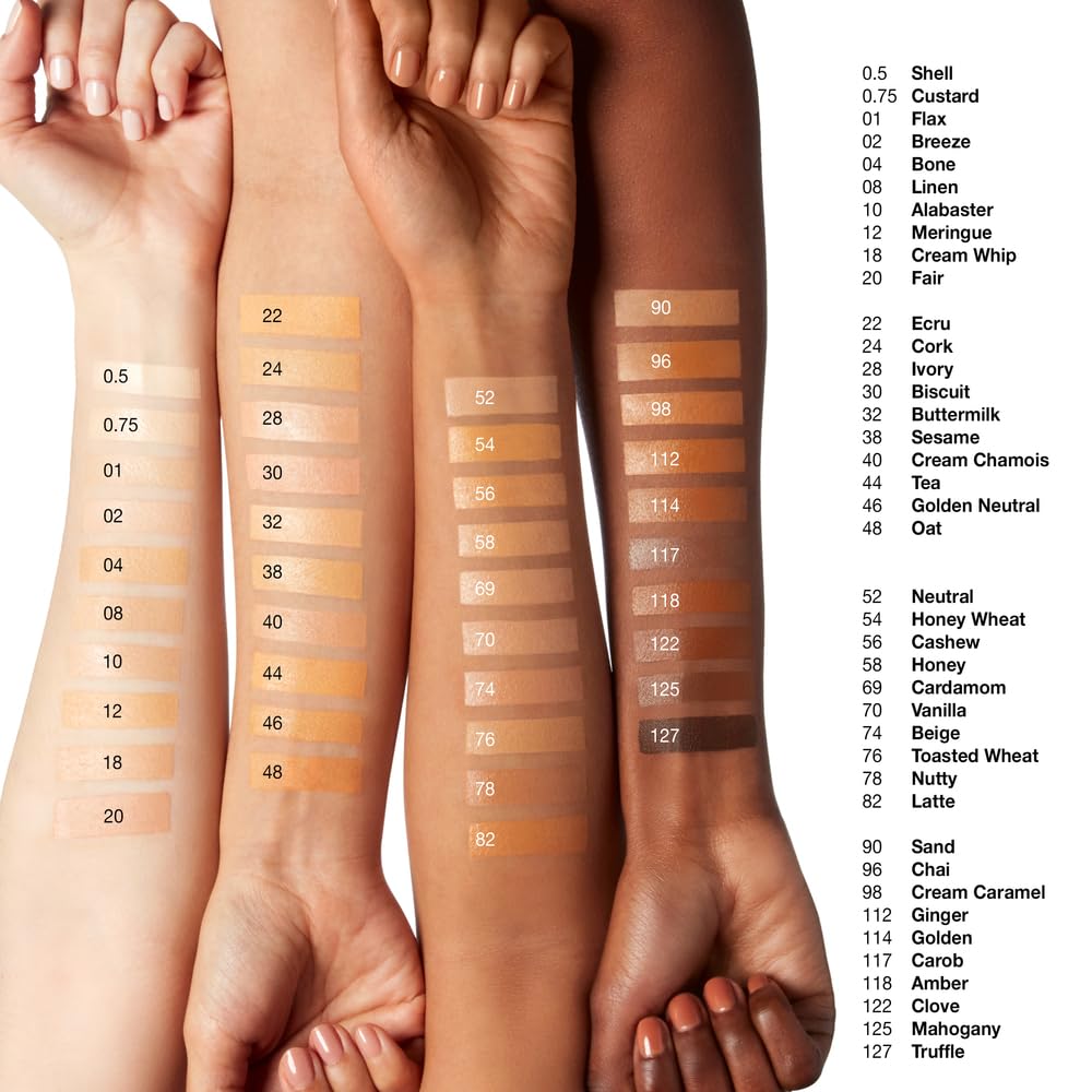 Clinique Beyond Perfecting face application demonstrates seamless full-coverage look.
