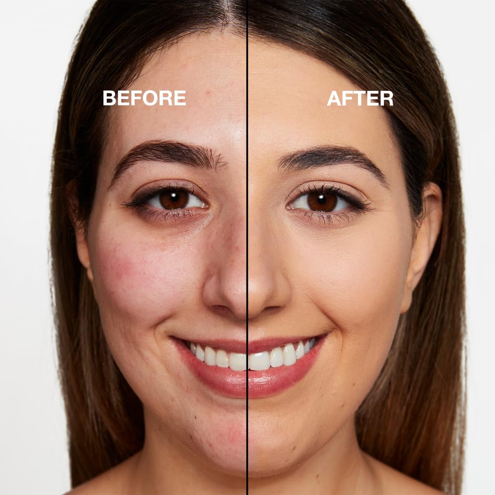 Clinique Beyond Perfecting foundation swirls on skin to illustrate blendability and coverage.