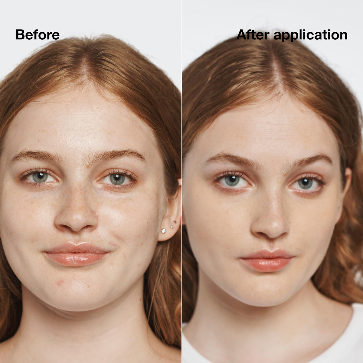 Clinique Beyond Perfecting skin swatch demonstrates full coverage.