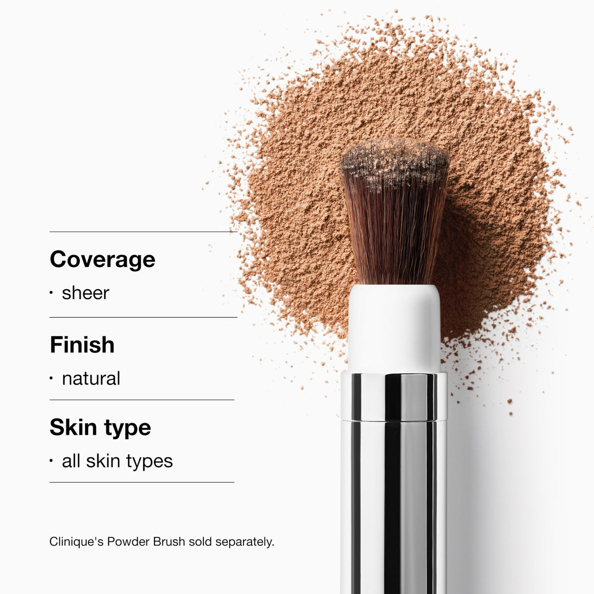 Clinique Blended Face Powder catches light to highlight radiant skin
