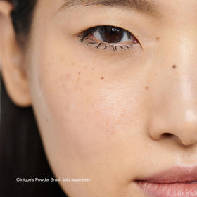 Clinique Blended Face Powder swatch reveals sheer coverage for a smooth natural look