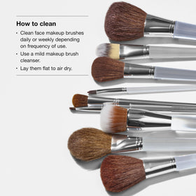 Clinique Blush Brush care-cleaning tips support brush longevity and hygiene.