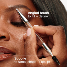 Clinique Brow Brush spoolie for grooming brows and blending color.