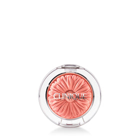 Clinique Cheek Pop Melon Pop compact close-up shows vibrant color payoff