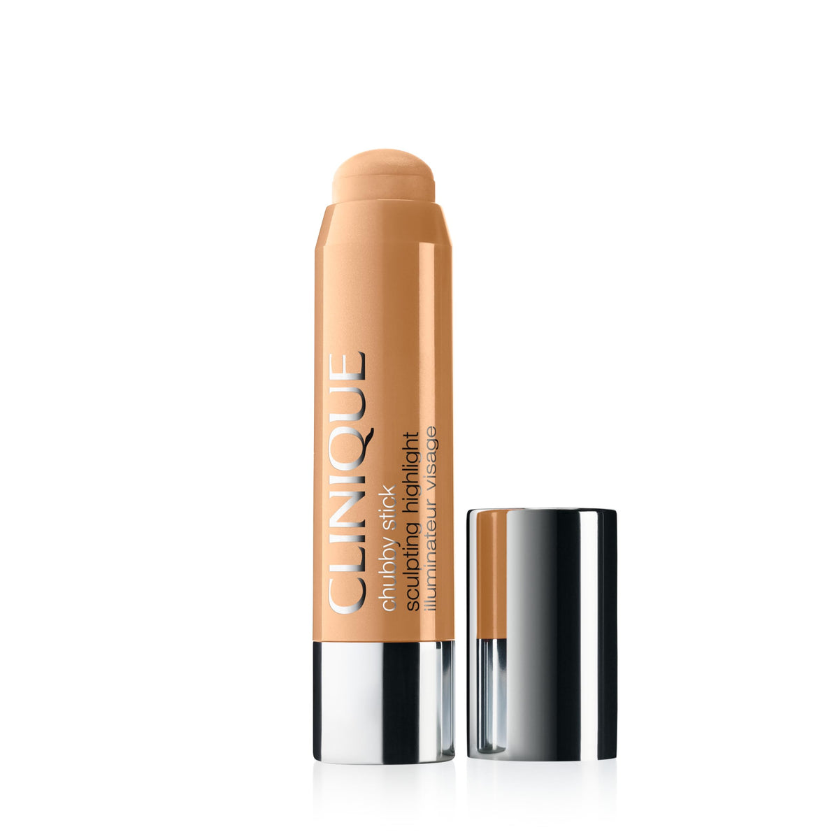 Clinique Chubby Stick Sculpting Highlighter packaging shown for on-the-go touch-ups.