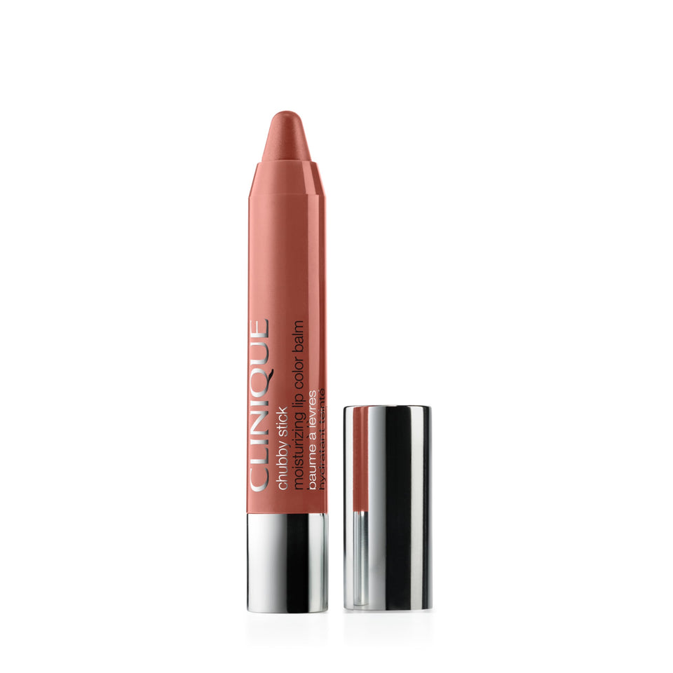 Clinique Chubby Stick soft-sheen lip balm for a natural, glossy look.