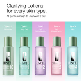 Clinique Clarifying Lotion 1.0 cotton-ball application ready for cleansing routine