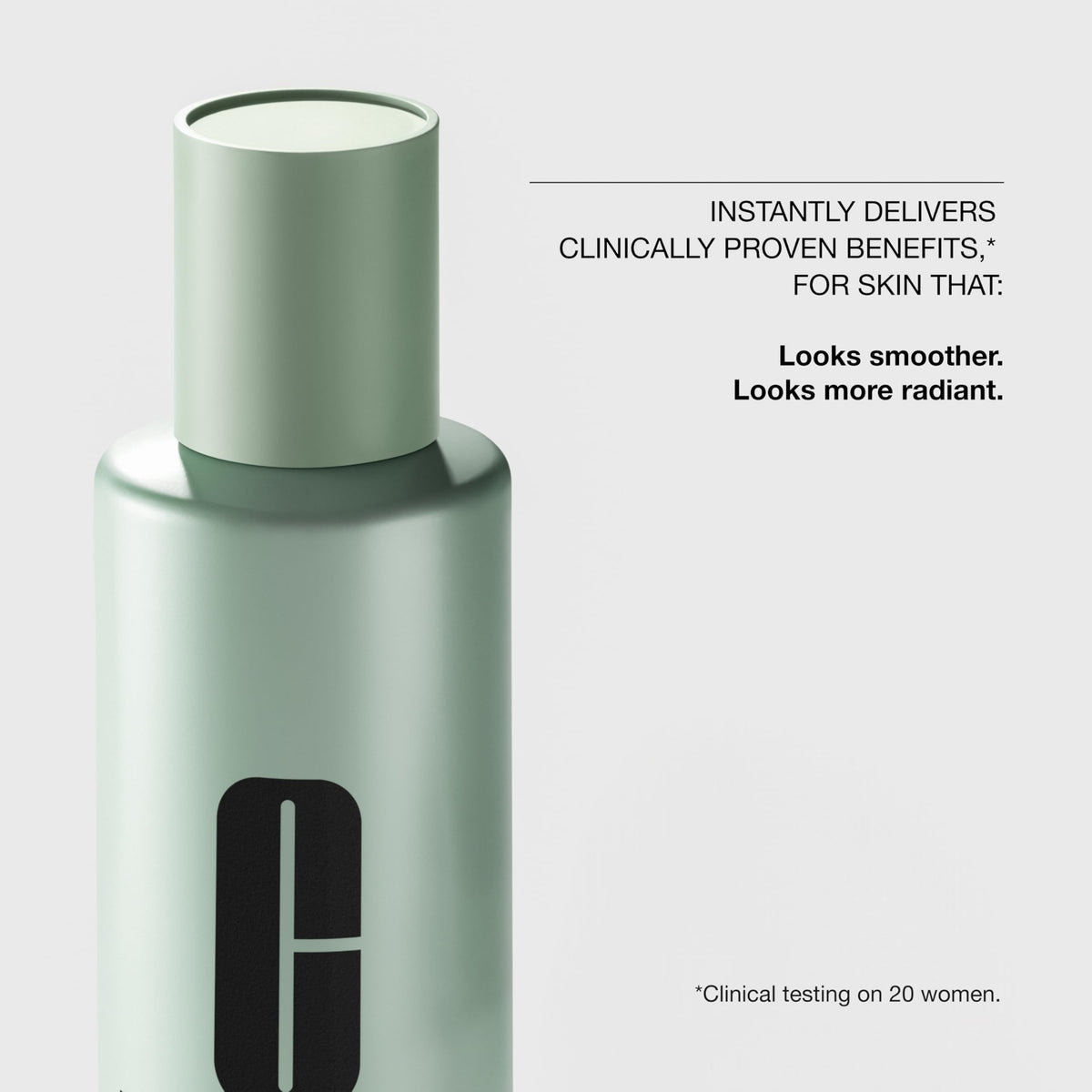 Clinique Clarifying Lotion 1.0 texture close-up highlighting light exfoliation