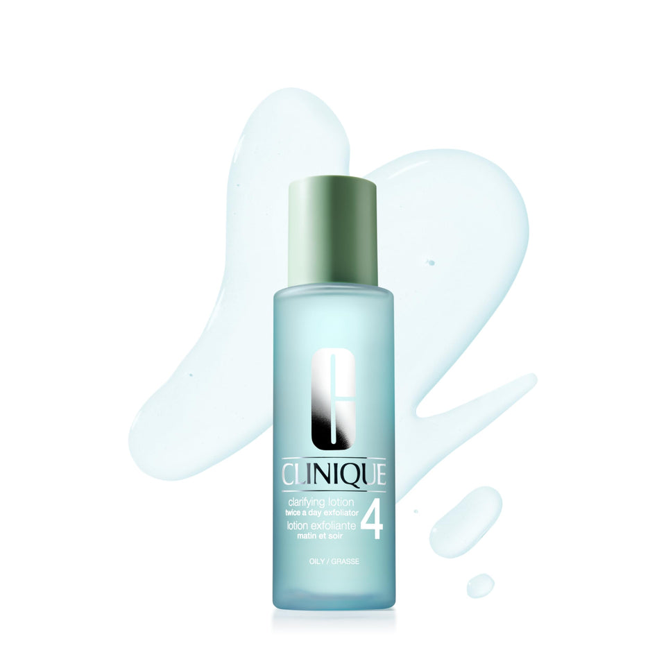 Clinique Clarifying Lotion 4 bottle pour for smoother, balanced skin