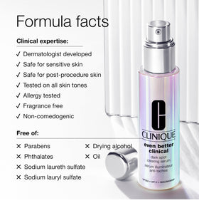Clinique Even Better Clinical serum on hand with smooth texture and quick sink‑in.