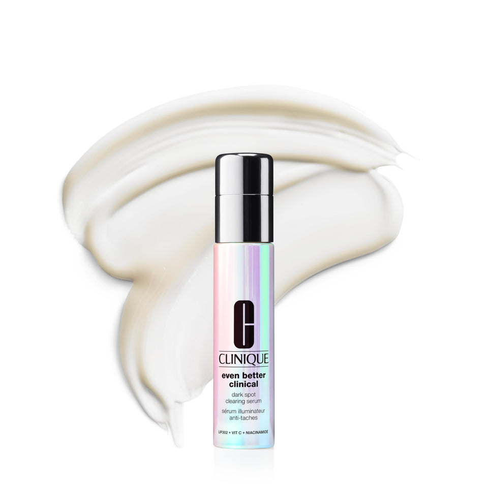 Clinique Even Better Clinical Serum bottle pour, showing quick absorption