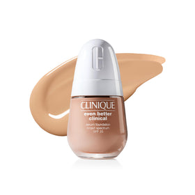 Clinique Even Better Clinical Serum Foundation bottle front with SPF 25 for all-day coverage.