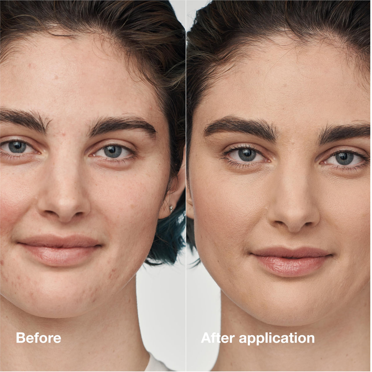 Close-up texture of Clinique foundation reveals satin matte finish.