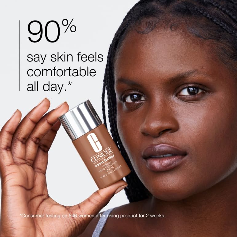 Clinique Even Better foundation swirl shows creamy texture for seamless blending.