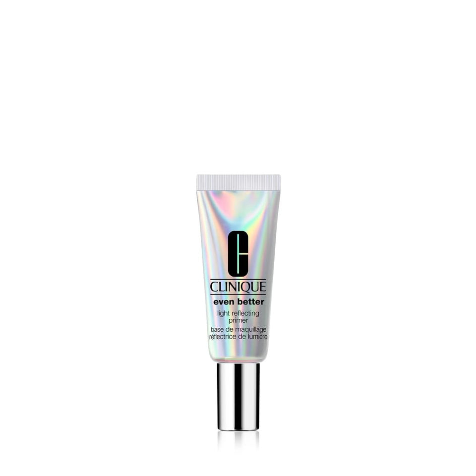 Clinique Even Better Light Reflecting Primer bottle showing luminous formula for glow.