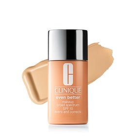 Clinique Even Better makeup bottle with pump offering long-wearing natural finish.